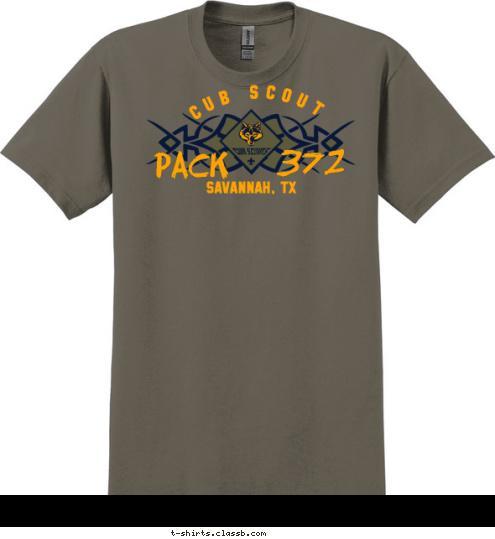 372 PACK SAVANNAH, TX CUB SCOUT T-shirt Design 