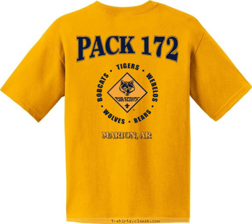 MARION, AR MARION, AR PACK 172 PACK 172 T-shirt Design 