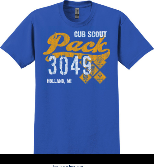 3049 Holland, MI CUB SCOUT T-shirt Design 