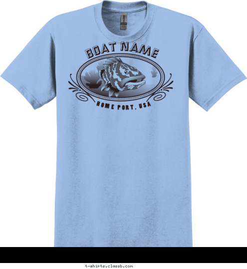 BOAT NAME HOME PORT, USA T-shirt Design SP1790