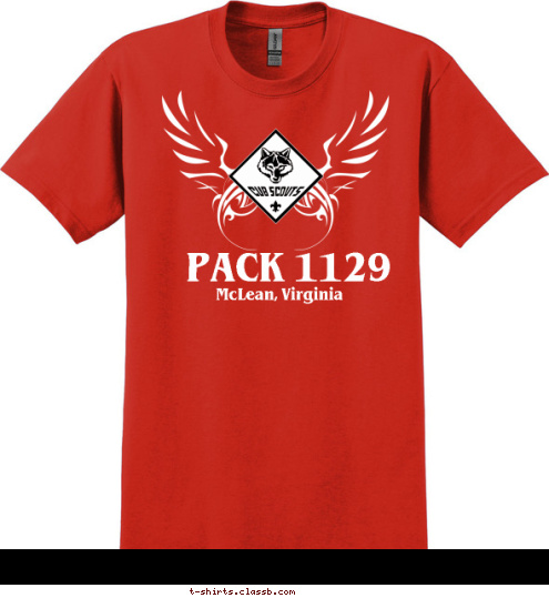 McLean, Virginia PACK 1129 T-shirt Design 