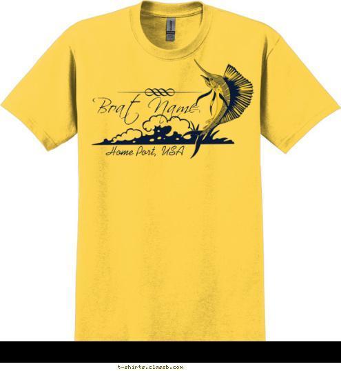 Boat Name Home Port, USA T-shirt Design sp1791