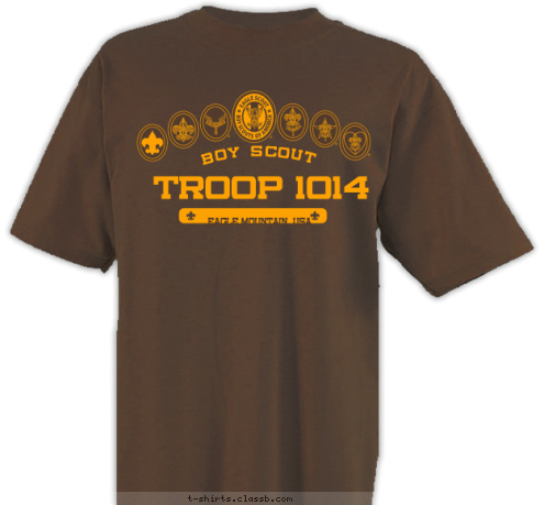 TROOP 1014 Eagle Mountain, USA BOY SCOUT T-shirt Design 