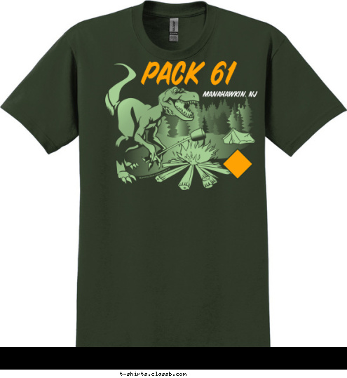 MANAHAWKIN, NJ PACK 61 T-shirt Design 