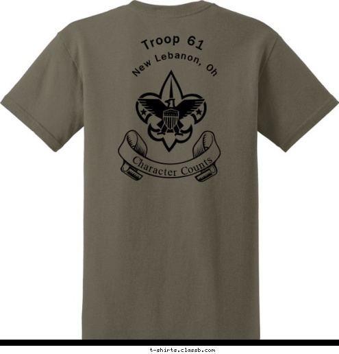 On My Honor New Lebanon, Oh Troop 61 Character Counts New Lebanon, OH Troop 61 T-shirt Design Troop 61 Character Counts