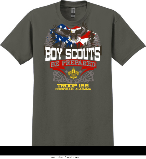 BOY SCOUTS Odenville, Alabama TROOP 198 T-shirt Design 