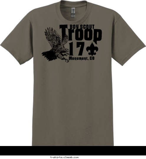 Monument, CO 17 BOY SCOUT Troop T-shirt Design 