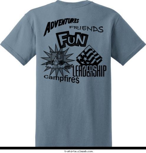 Friends FRIENDS Campfires Libertyville, IL 60 BOY SCOUT Troop T-shirt Design 