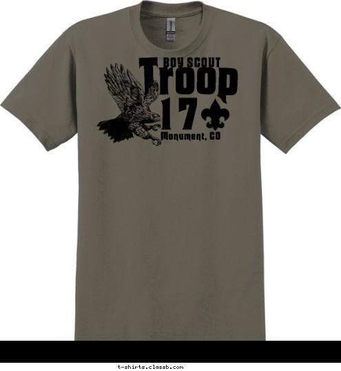 Monument, CO 17 BOY SCOUT Troop T-shirt Design 