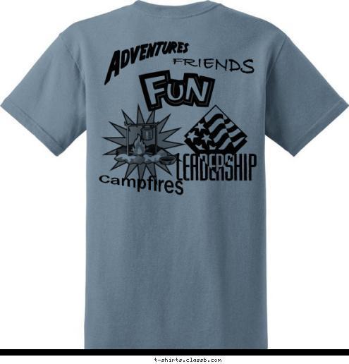 Campfires FRIENDS Libertyville, IL 60 BOY SCOUT Troop T-shirt Design 