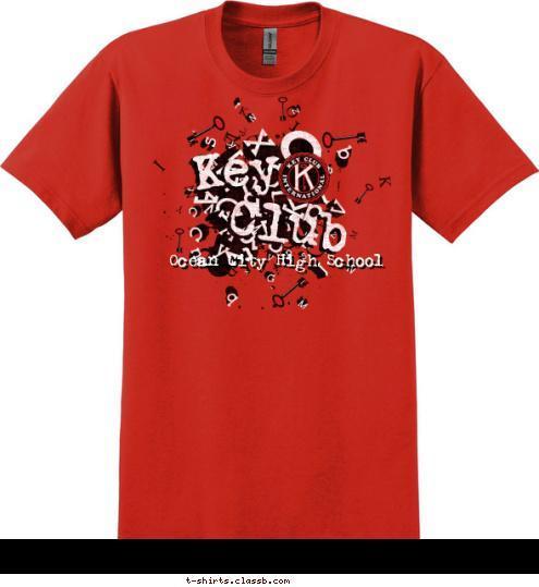  2011-2012 New Text Ocean City High School Ocean City High School Club Club Key Key T-shirt Design 