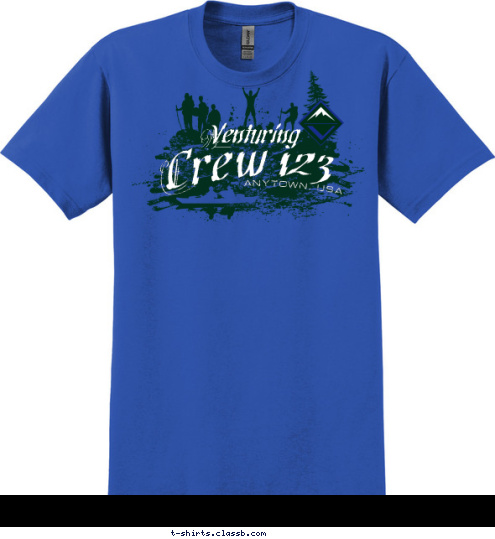 ANYTOWN, USA Crew 123 Venturing T-shirt Design 