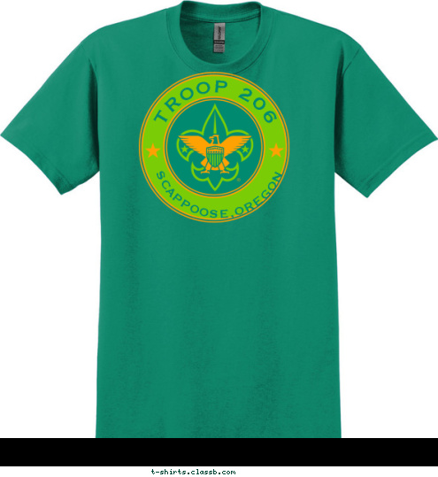 SCAPPOOSE,OREGON TROOP 206 T-shirt Design 