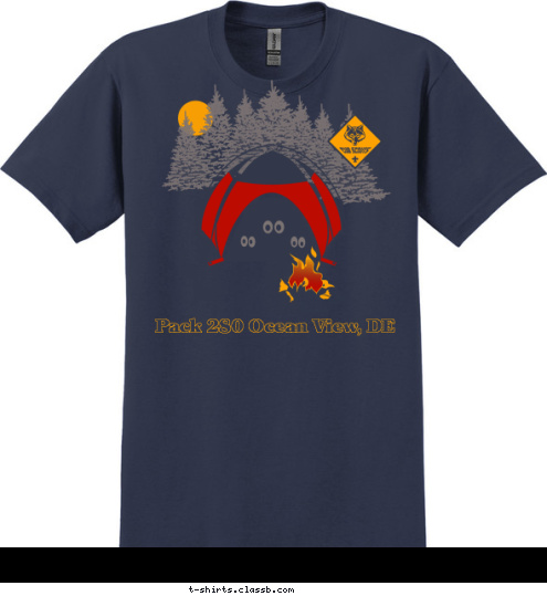 Pack 280 Ocean View, DE T-shirt Design 