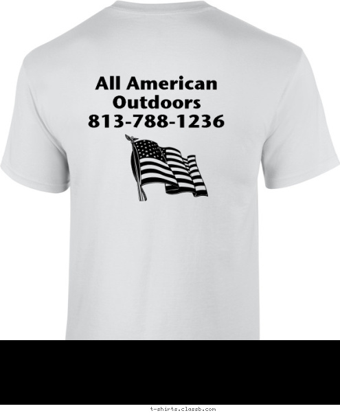 All American Outdoors All American Outdoors
813-788-1236 All American Outdoors
813-788-1236 T-shirt Design 