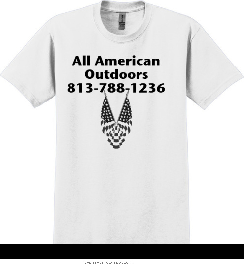 All American Outdoors All American Outdoors
813-788-1236 All American Outdoors
813-788-1236 T-shirt Design 