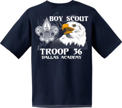 Troop 36 BOY SCOUT Dallas Academy TROOP 36 T-shirt Design 