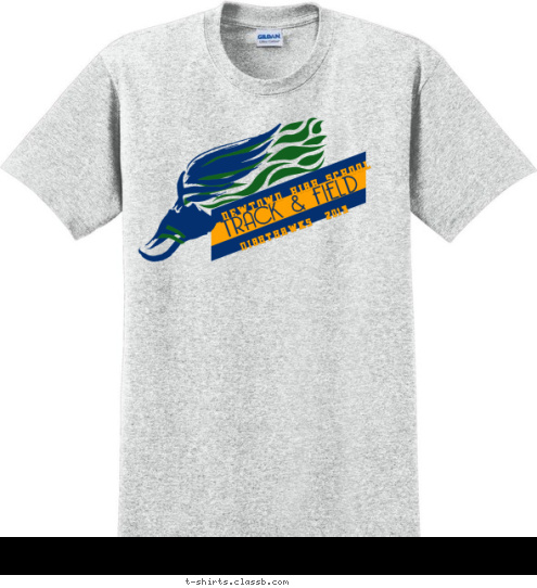 TRACK & FIELD NEWTOWN HIGH SCHOOL NIGHTHAWKS  2013 T-shirt Design 