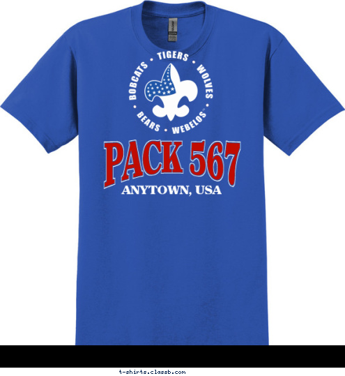 PACK 567 ANYTOWN, USA T-shirt Design 