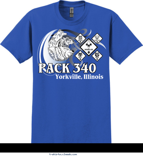 PACK 340 Yorkville, Illinois T-shirt Design 