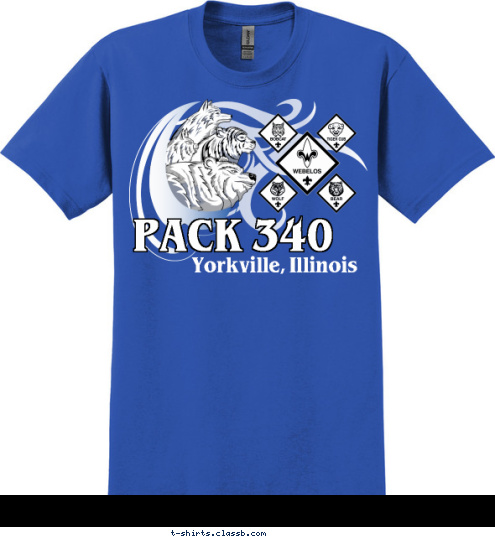 PACK 340 Yorkville, Illinois T-shirt Design 