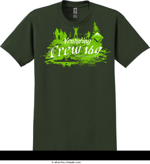 Glenshaw, PA Crew 169 Venturing T-shirt Design 