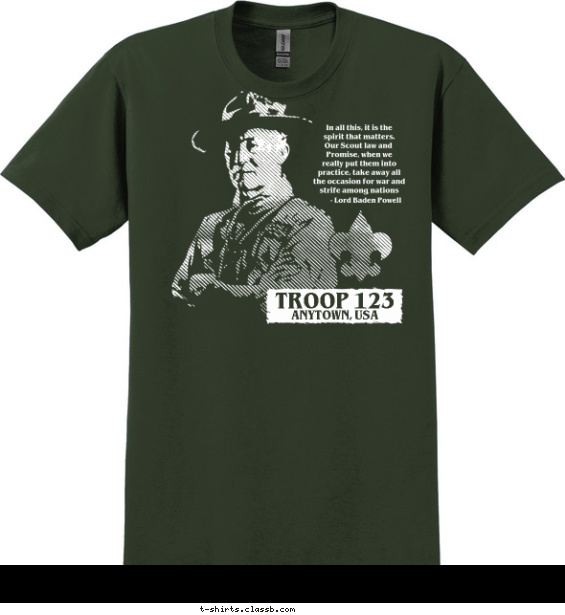 Baden Powell Quote T-shirt Design