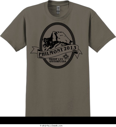 2013 ANYTOWN, USA
 TROOP 123 T-shirt Design 