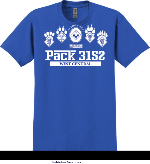 DO YOUR BEST WEST CENTRAL Pack 3152 T-shirt Design 