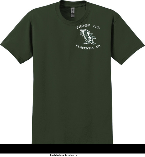 New Text TROOP 723 O PLACENTIA, CA T P R O 723 Screaming Eagles PLACENTIA, CA T-shirt Design Troop 723 - Placentia, CA