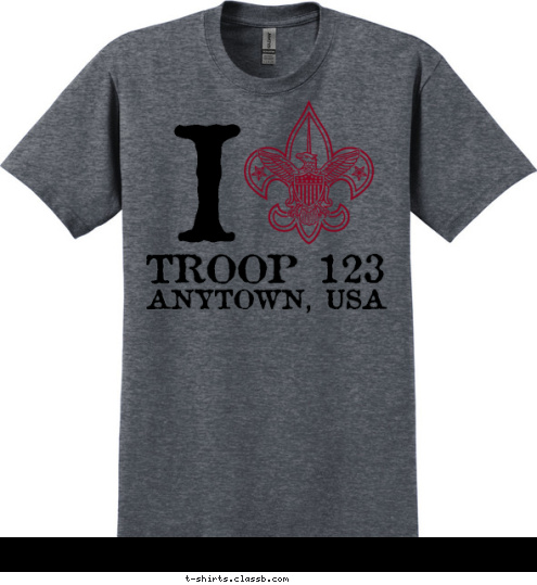 I TROOP 123 ANYTOWN, USA T-shirt Design 