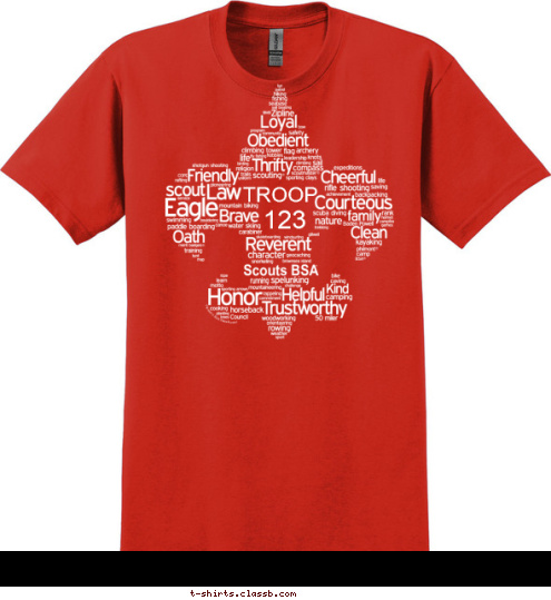 123 TROOP T-shirt Design SP4354