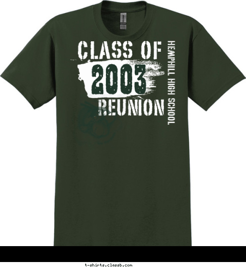 2003 HEMPHILL HIGH SCHOOL REUNION CLASS OF T-shirt Design 