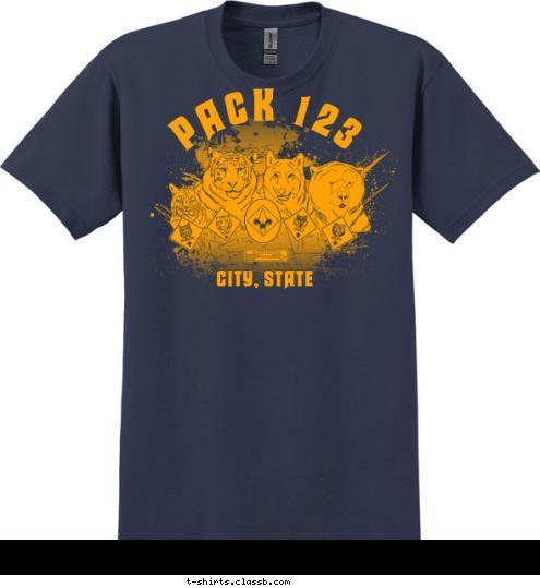 PACK 123 CITY, STATE T-shirt Design SP4349