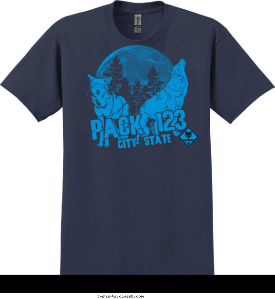 SP2947 Howl at the Moon T-shirt Design