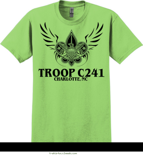 CHARLOTTE, NC TROOP C241 T-shirt Design 