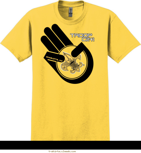 TROOP C241 CHARLOTTE, NC T-shirt Design 