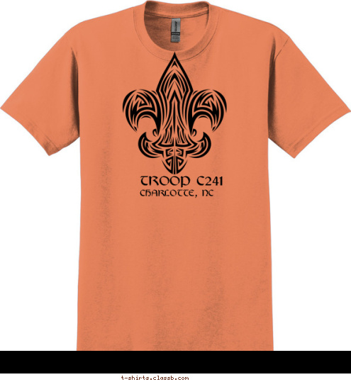     CHARLOTTE, NC TROOP C241 T-shirt Design 