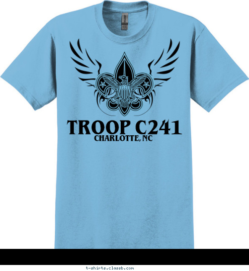 CHARLOTTE, NC TROOP C241 T-shirt Design 