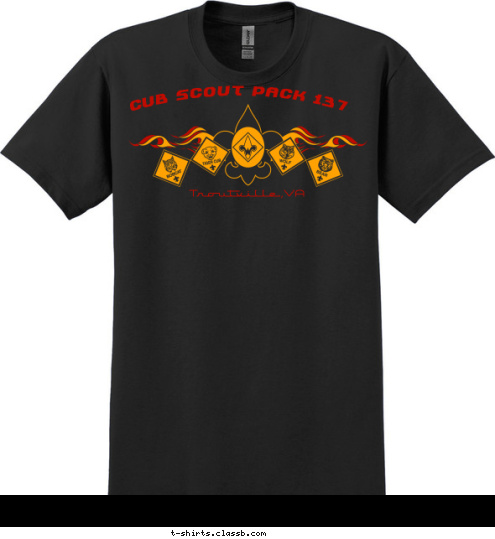 Troutville,VA Cub Scout Pack 137 T-shirt Design 