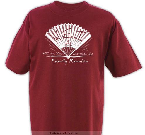 Family Reunion WEI WEI WEI ANYTOWN, USA DEC 10, 2012 Family Reunion T-shirt Design SP1838