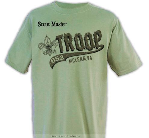 Scout Master Mclean,VA 652 T-shirt Design 