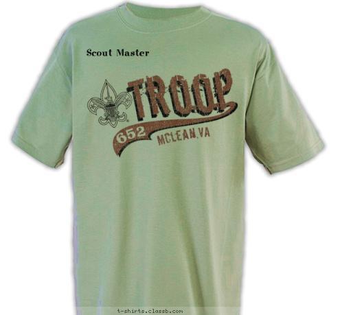 Scout Master Mclean,VA 652 T-shirt Design 