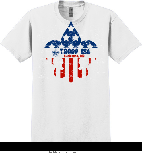 Florissant, MO TROOP 186 T-shirt Design 