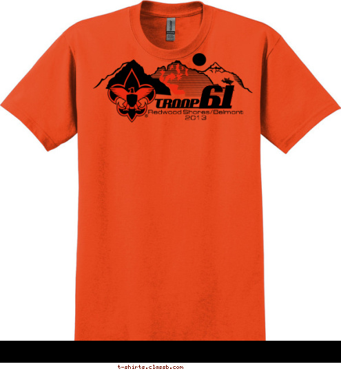 TROOP 61 Redwood Shores/Belmont
2013 T-shirt Design 