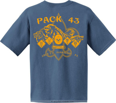 PACK 43 K PAC PACK 43 SAFETY HARBOR, FL PACK 43 T-shirt Design 