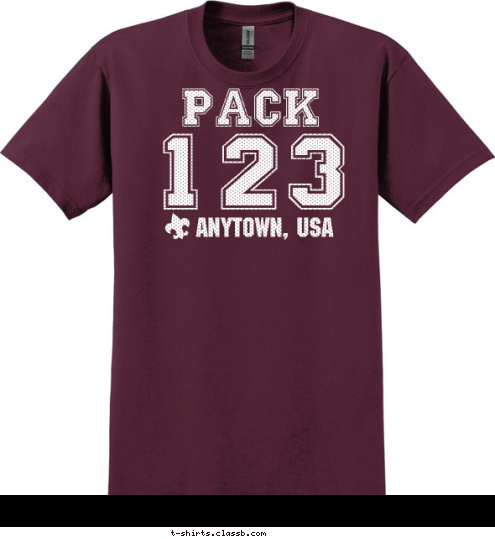 ANYTOWN, USA 123 PACK T-shirt Design 