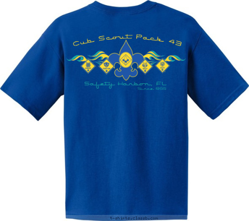 Since 1955
 Safety Harbor, FL Safety Harbor, Fl Cub Scout Pack 43 43
 Cub Scout Pack
 T-shirt Design 