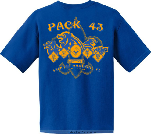 Safety Harbor, FL est. 1960 PACK 43 Pack 43 SAFETY HARBOR, FL PACK 43 T-shirt Design 