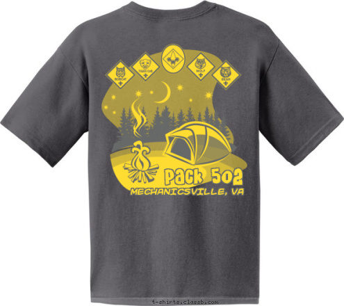 Pack 502 Pack 502 MECHANICSVILLE, VA T-shirt Design 